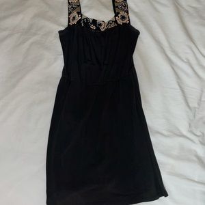 Little boho black dress